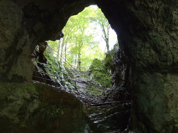 Σπήλαιο Supljara Στο Εθνικό Πάρκο Plitvice Lakes Spilja Supljara Nacionalnom — Φωτογραφία Αρχείου