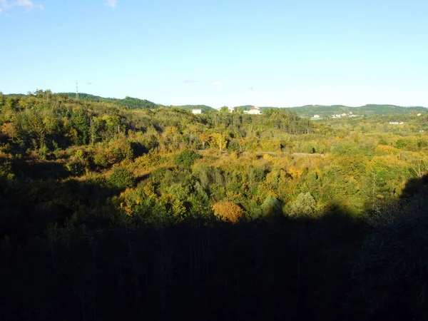 Vroege Herfst Landschappen Het Schiereiland Istrië Buzet Kroatië Rana Jesen — Stockfoto