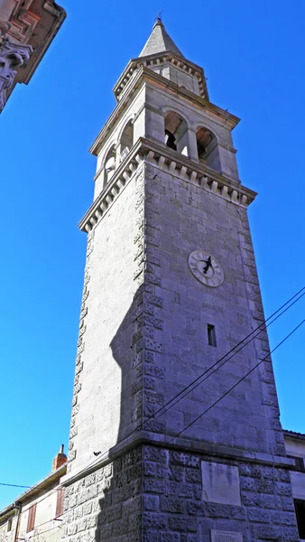 Der Glockenturm Der Pfarrkirche Nikolaus Pazin Kroatien Zvonik Zupne Crkve — Stockfoto