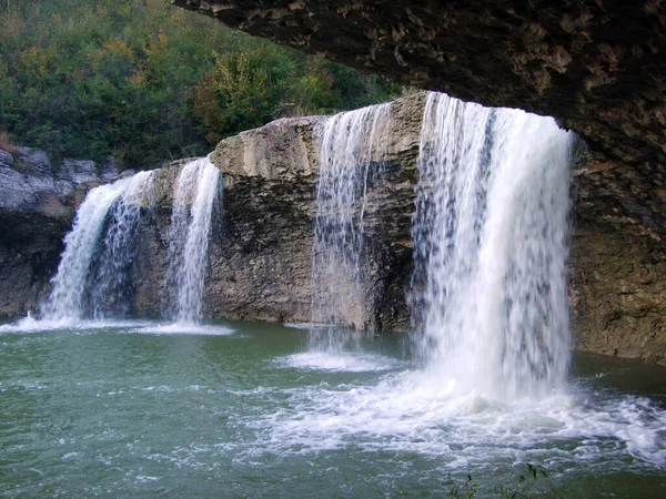 Cachoeira Pazinski Krov Rio Pazincica Pazin Croácia Slap Pazinski Krov — Fotografia de Stock