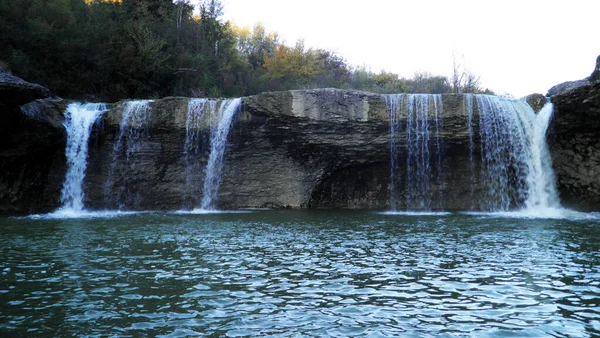 Cascata Pazinski Krov Sul Fiume Pazincica Pisino Croazia Schiaffo Pazinski — Foto Stock