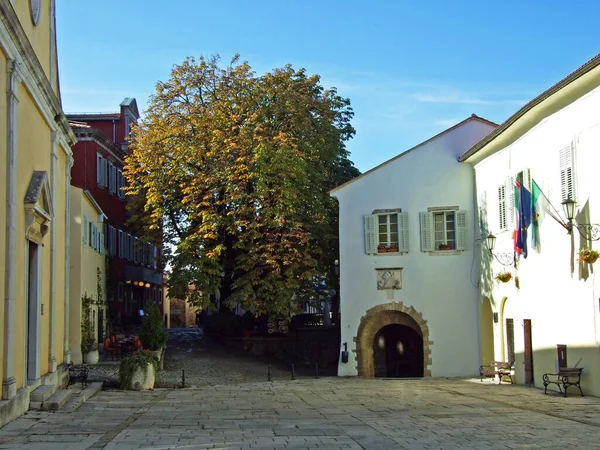Città Vecchia Con Attrazioni Culturali Storiche Motovun Istria Croazia Stara — Foto Stock