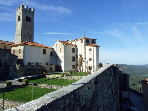 Murallas Ciudad Motovun Con Murallas Torres Istria Croacia Gradske Zidine — Foto de Stock