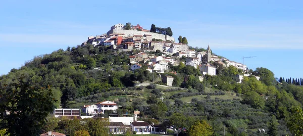 Den Gamla Staden Motovun Eller Den Medeltida Staden Motovun Istrien — Stockfoto