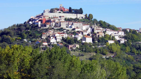 Oude Stad Motovun Middeleeuwse Stad Motovun Istrië Kroatië Stari Grad — Stockfoto