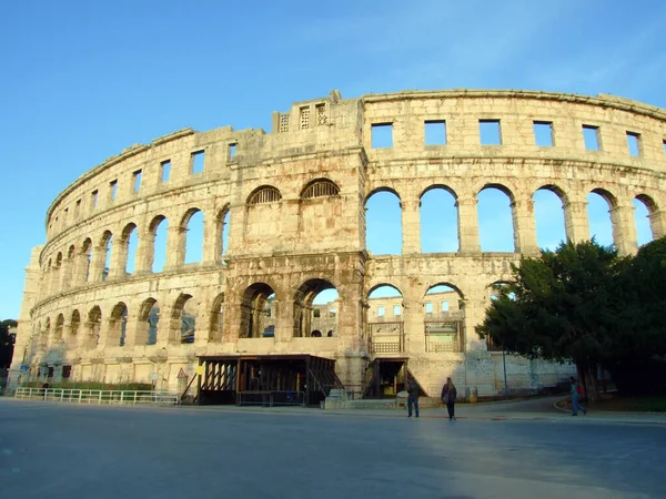 Anfiteatro Pula Arena Pula Anfiteatro Romano Pula Ístria Croácia Anfiteatro — Fotografia de Stock