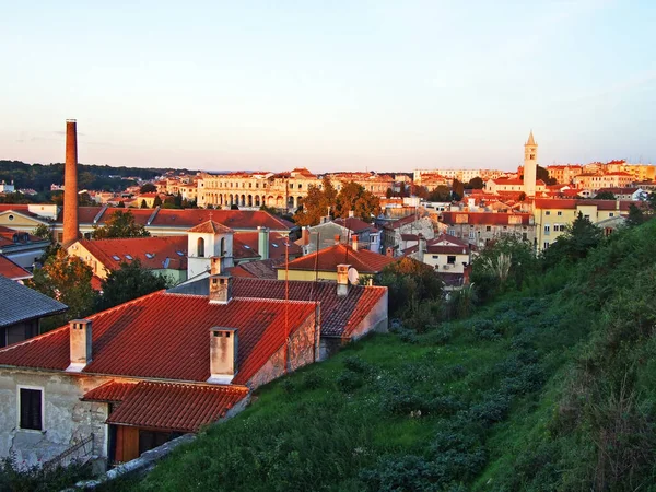 Venedik Kale Kalesi Istria Hırvatistan Bakış Açısından Pula Şehrine Bir — Stok fotoğraf