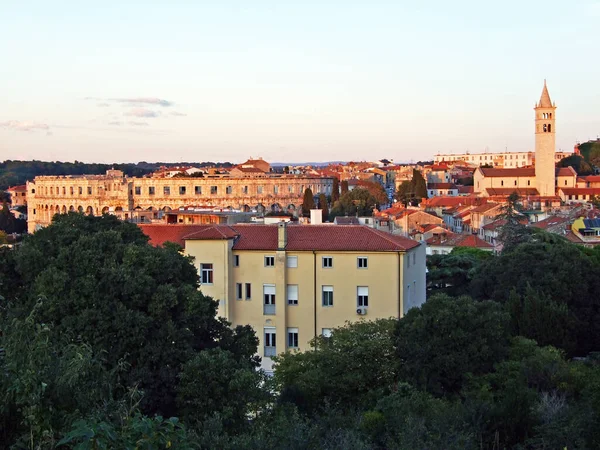 Venedik Kale Kalesi Istria Hırvatistan Bakış Açısından Pula Şehrine Bir — Stok fotoğraf