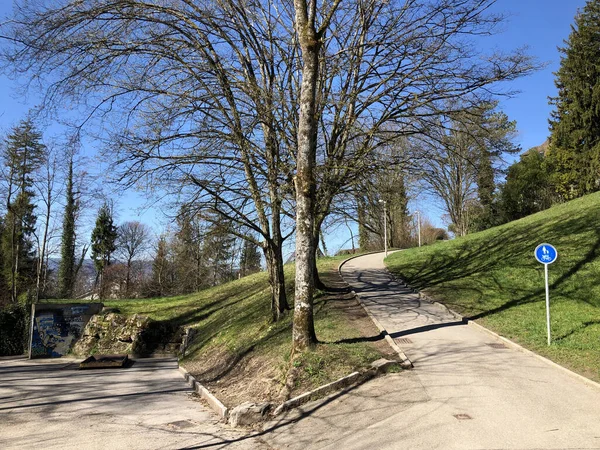 Trails Walking Sports Recreation Pastures Settlements Lake Zurich Zurichsee Zuerichsee — Stock Photo, Image