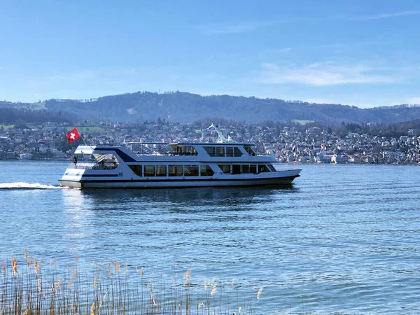 Lac Zurich Der Zuerichsee Zurichsee Dans Ville Zurich Suisse Schweiz — Photo