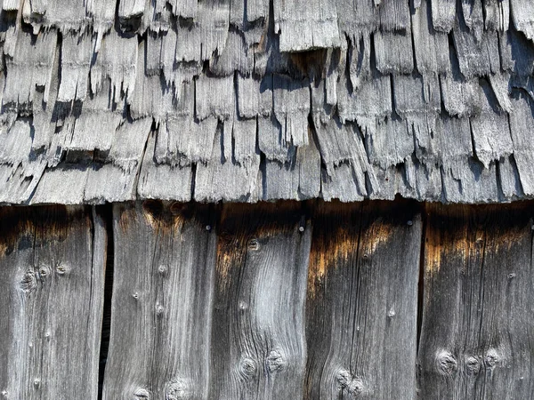 Wooden Boards Plank Texture Old Farmhouse Alps Einsiedeln Canton Schwyz — Stock Photo, Image