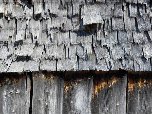 Wooden Boards Plank Texture Old Farmhouse Alps Einsiedeln Canton Schwyz — Stock Photo, Image