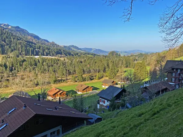 Aldeia Alpina Eigenthal Vale Rio Eigental Cantão Lucerna Suíça Kanton — Fotografia de Stock