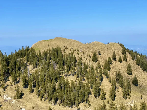 Montaña Alpina Raegeflueeli Oder Ragenflueli Regenflueli Sobre Valle Del Eigental — Foto de Stock