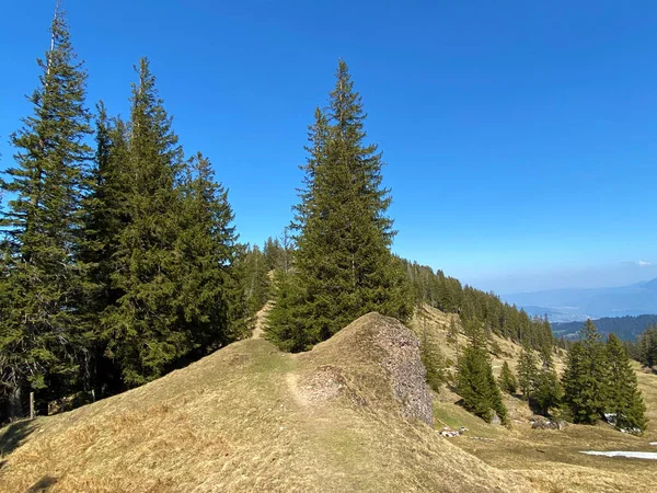 Trails for walking, hiking, sports and recreation in the Eigental alpine valley and along the Alp river, Eigenthal - Canton of Lucerne, Switzerland (Kanton Luzern, Schweiz)