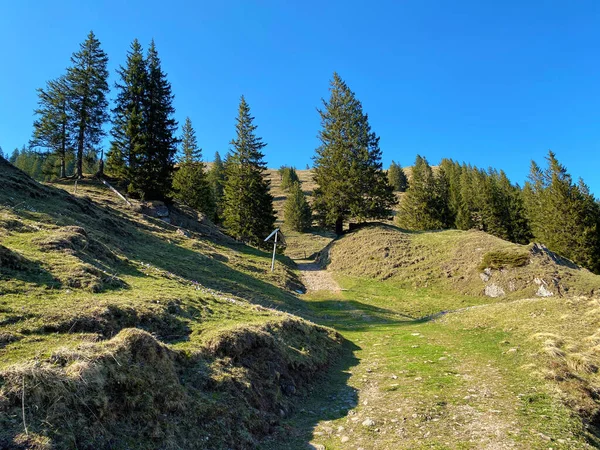 Trails for walking, hiking, sports and recreation in the Eigental alpine valley and along the Alp river, Eigenthal - Canton of Lucerne, Switzerland (Kanton Luzern, Schweiz)