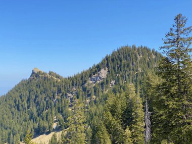 Eigental vadisinde yer alan Raegeflueeli veya Ragenflueli ve Studberg tepeleri, Eigenthal - Lucerne Kantonu, İsviçre (Kanton Luzern, Schweiz)