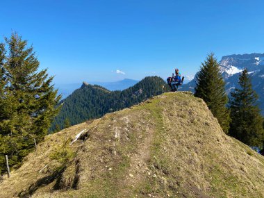 Eigental Vadisi 'nin üzerindeki Alp Dağı Ochs Kantonu Lucerne, İsviçre (Kanton Luzern, Schweiz)