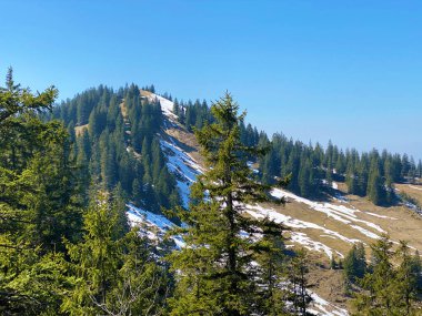 Eigental Vadisi 'nin üzerindeki Alp Dağı Ochs Kantonu Lucerne, İsviçre (Kanton Luzern, Schweiz)