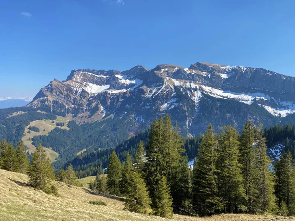 Alpine Picos Klimsenhorn Esel Tomlishorn Widderfeld Maciço Montanha Pilatus Monte — Fotografia de Stock