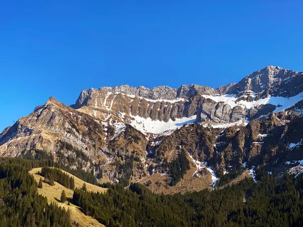 Alpine Peaks Klimsenhorn Esel Tomlishorn Mountain Massif Pilatus Mount Pilatus — Stock Photo, Image