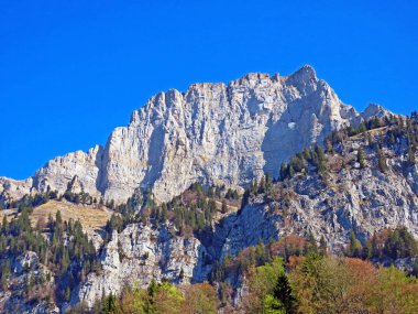 Obertoggenburg bölgesi ile Walenstadtberg Gölü arasındaki Churfirsten Dağı sırasındaki Brisi tepesi (Kanton St. Gallen, İsviçre) kantonu.)