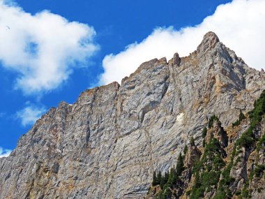 Obertoggenburg bölgesi ile Walenstadtberg Gölü arasındaki Churfirsten Dağı sırasındaki Brisi tepesi (Kanton St. Gallen, İsviçre) kantonu.)