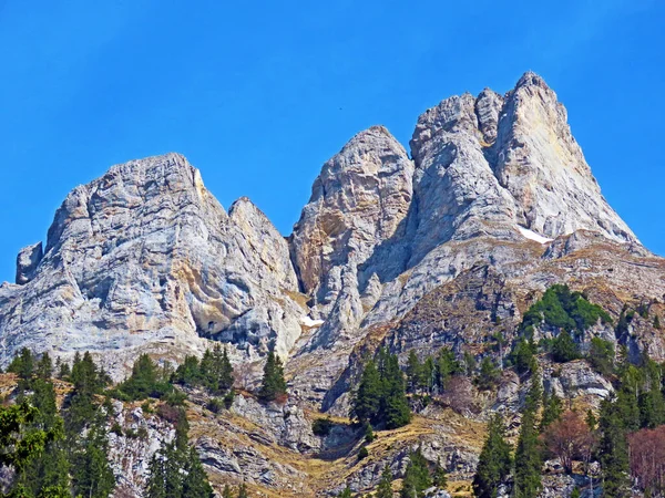 Cima Alpina Fruemsel Frumsel Nella Catena Montuosa Churfirsten Tra Regione — Foto Stock