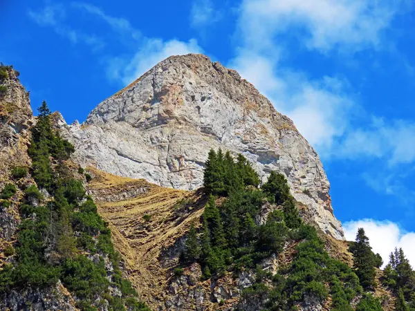 Alpine Peak Zuestoll Churfirsten Mountain Range Obertoggenburg Region Lake Walensee — Stock Photo, Image