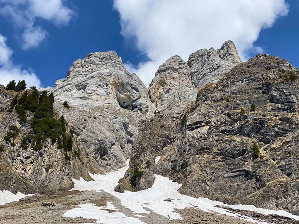 Pic Alpin Fruemsel Frumsel Dans Chaîne Montagnes Churfirsten Entre Région — Photo