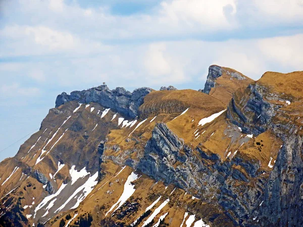 Alpské Vrcholy Esel Tomlishorn Švýcarském Pohoří Pilatus Emmentálních Alpách Alpnach — Stock fotografie