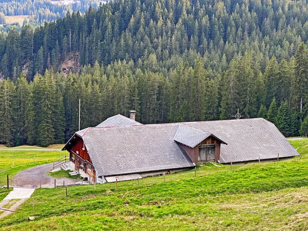 Arquitectura Rural Tradicional Explotaciones Ganaderas Familiares Las Laderas Del Macizo —  Fotos de Stock