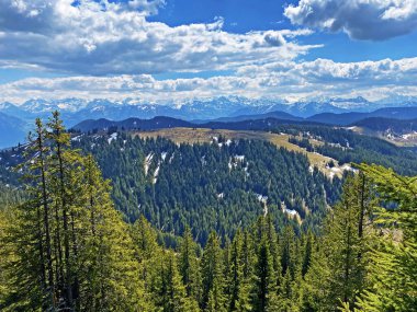 Alp Tepesi İsviçre 'nin Pilatus dağ sırasının yanında ve Emmental Alpnach' ta, Obwalden Kantonu, İsviçre (Kanton Obwalden, Schweiz)