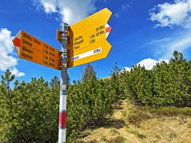 Pilatus dağ sırasının tepe ve yamaçlarında ve Emmental Alpler, Alpnach - Obwalden Kantonu, İsviçre (Kanton Obwalden, Schweiz)