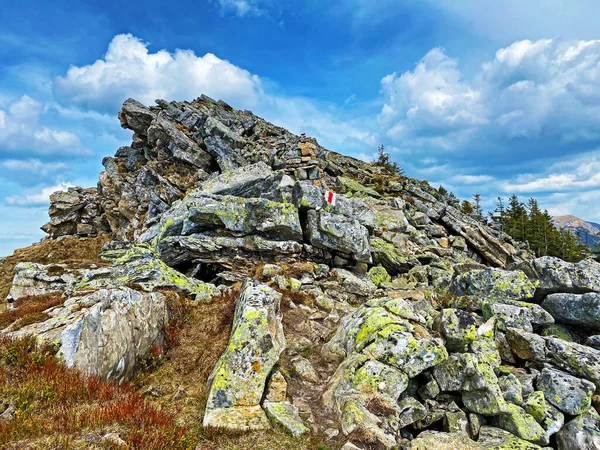 Pedras Cordilheira Suíça Pilatus Nos Alpes Emmental Alpnach Cantão Obwalden — Fotografia de Stock