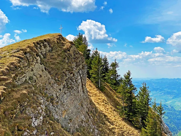 Alpine Peak Blaue Tosse Swiss Mountain Range Pilatus Emmental Alps — Fotografia de Stock