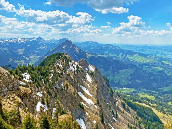 Alpejskie Szczyty Schimberig Risetestock Alpach Emmentalnych Zachód Pasma Górskiego Pilatus — Zdjęcie stockowe