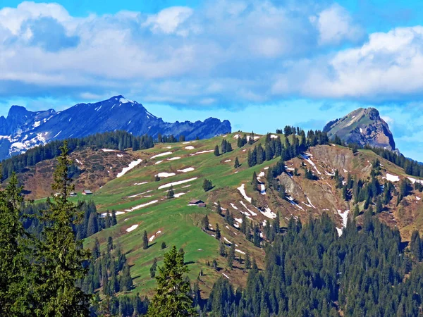 Colina Alpina Primeiro Lado Cordilheira Suíça Pilatus Nos Alpes Emmental — Fotografia de Stock