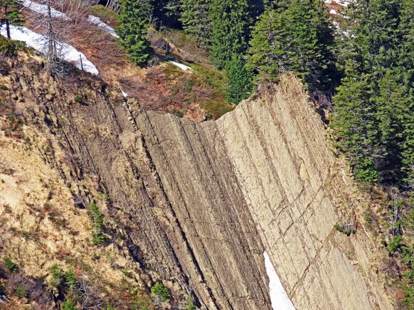 Rocas Piedras Cordillera Suiza Pilato Los Alpes Emmentales Alpnach Cantón —  Fotos de Stock