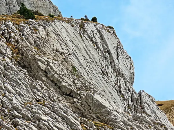 Pedras Cordilheira Suíça Pilatus Nos Alpes Emmental Alpnach Cantão Obwalden — Fotografia de Stock