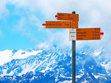 Pilatus dağ sırasının tepe ve yamaçlarında ve Emmental Alpler, Alpnach - Obwalden Kantonu, İsviçre (Kanton Obwalden, Schweiz)