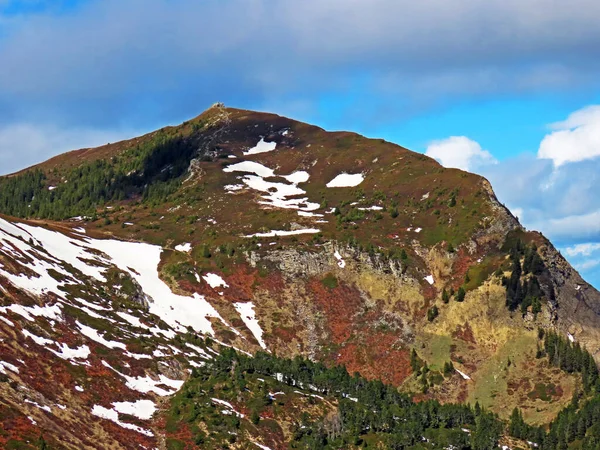 Alpenpiek Gnepfstein Mittagguepfi Mittaggupfi Zwitserse Bergketen Pilatus Emmentale Alpen Alpnach — Stockfoto