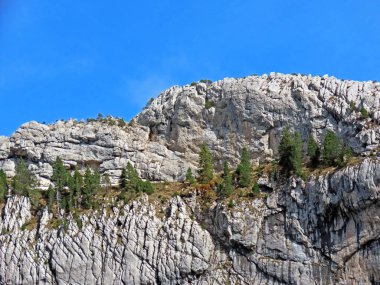 İsviçre 'nin Pilatus dağ sırasındaki Ruessiflue tepesinde ve Emmental Alpler' de, Alpnach - Obwalden Kantonu, İsviçre (Kanton Obwalden, Schweiz)