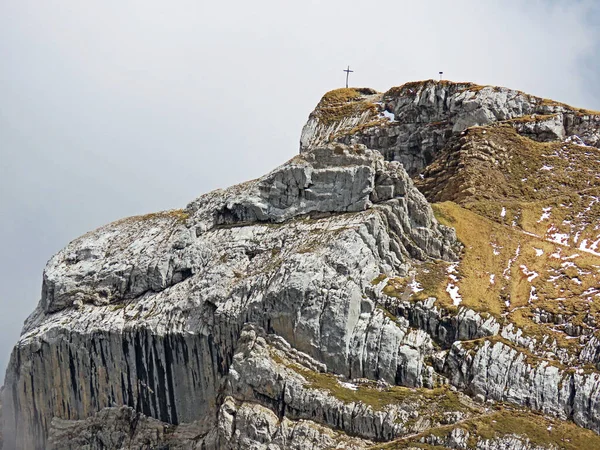 Cima Alpina Del Matthorn Nella Catena Montuosa Svizzera Del Pilato — Foto Stock
