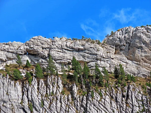 Alpine Peak Ruessiflue Swiss Mountain Range Pilatus Emmental Alps Alpnach — Fotografia de Stock