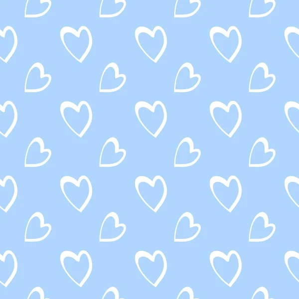 Gentle romantic background in a heart, drawing with hearts for design of fabric or packaging, seamless pattern, raster copy