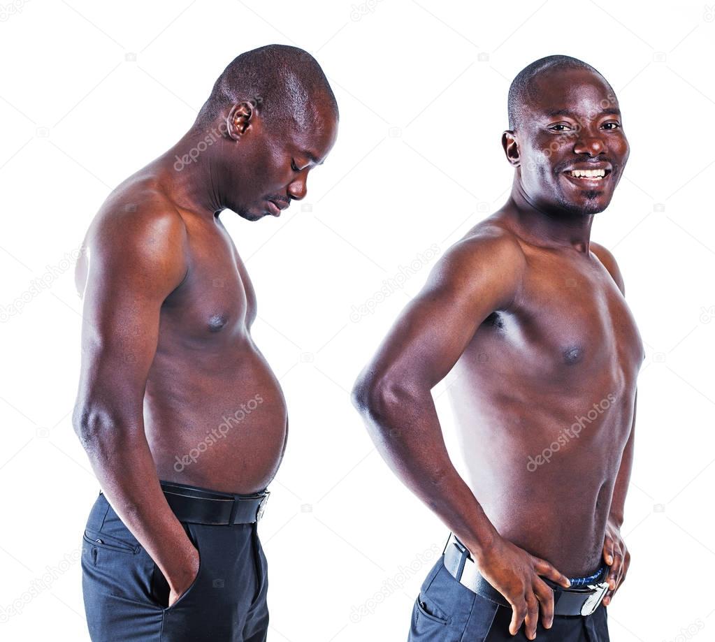  men showing  torsos