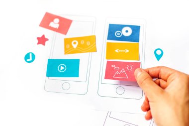 El telefonlarda bloklar koyarak. Web geliştirme kavramı