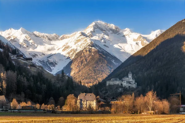 January 2020 Campo Tures Italy Landscape Campo Tures Town Castle — Stock Photo, Image