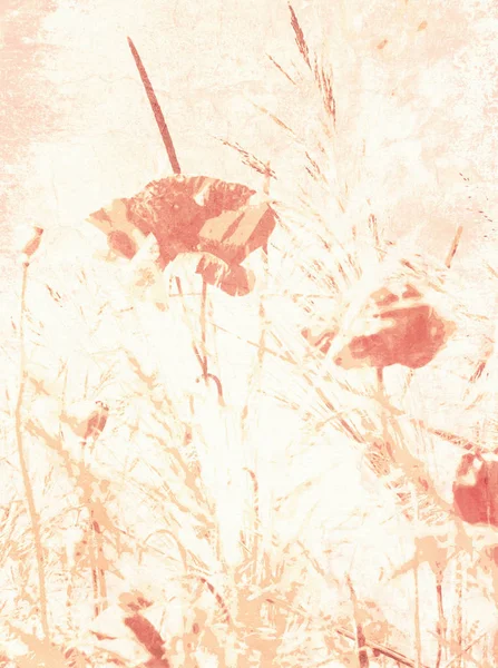 Ακουαρέλα λουλούδι φόντο - μαλακά floral σχέδιο παστέλ Πάλε ξεθωριάσει vintage στυλ — Φωτογραφία Αρχείου